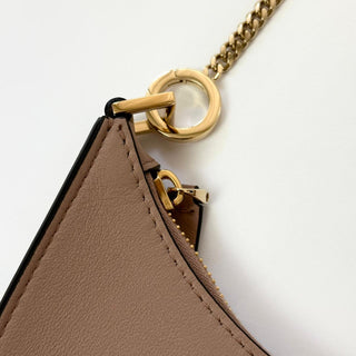 Valentino Garavani VLogo Signature Hobo Bag in Beige Leather