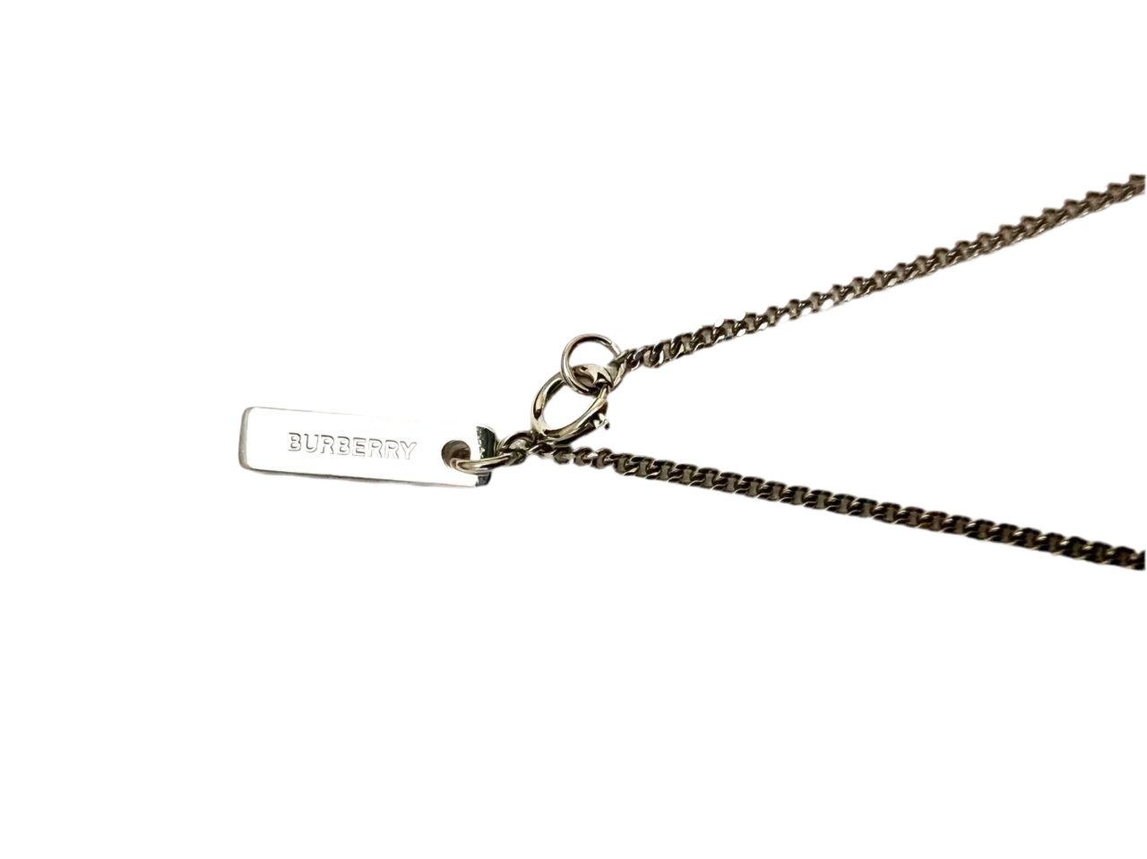 Burberry Horse Pendant Palladium Necklace