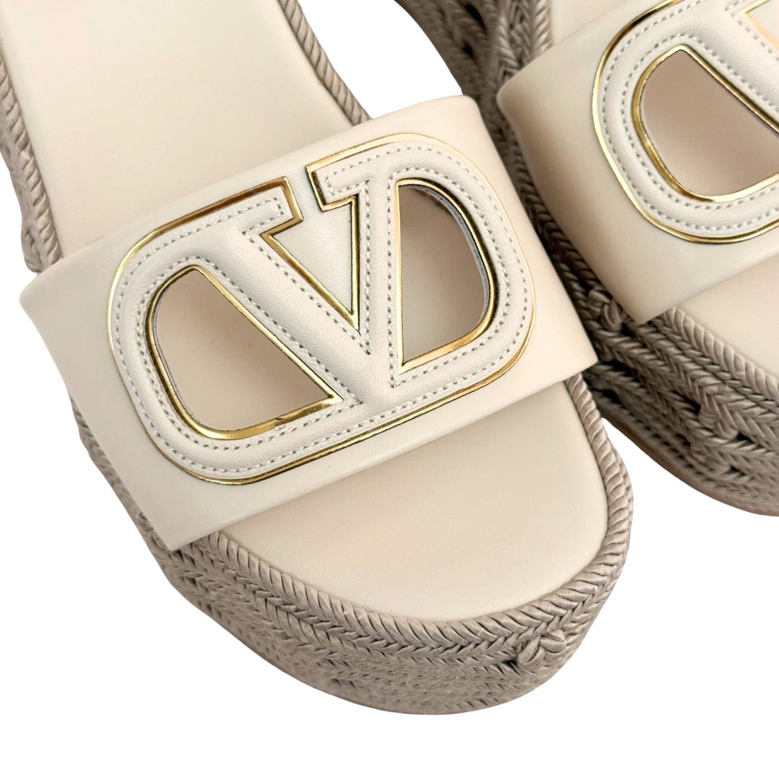 Valentino VLogo Leather Wedge