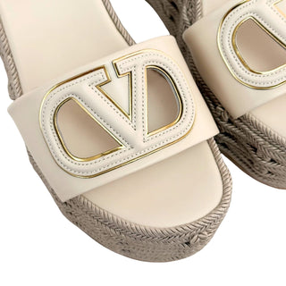Valentino VLogo Leather Wedge