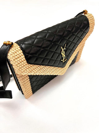 Saint Laurent Limited Edition Raffia and Leather Bag