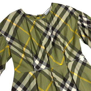 Burberry Green Classic Caro Patch Dress