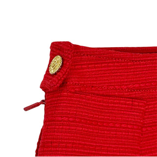 Gucci Wool Skirt with Braided Trim Red