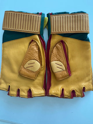 Gucci Adidas Leather Gloves Yellow