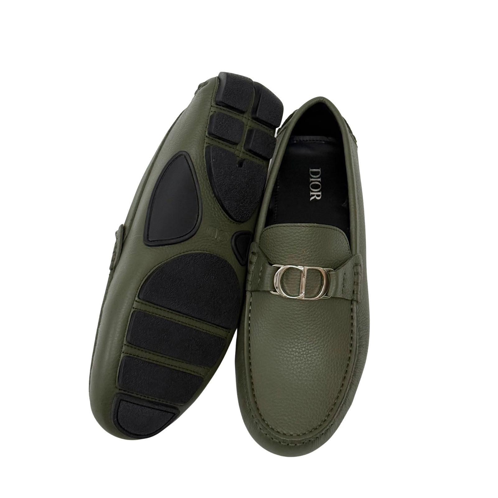 Christian Dior Grained Calfskin Odeon Loafers