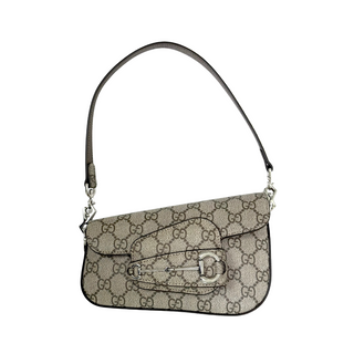 Gucci Horsebit 1955 Shoulder Bag Beige/ Brown GG Supreme