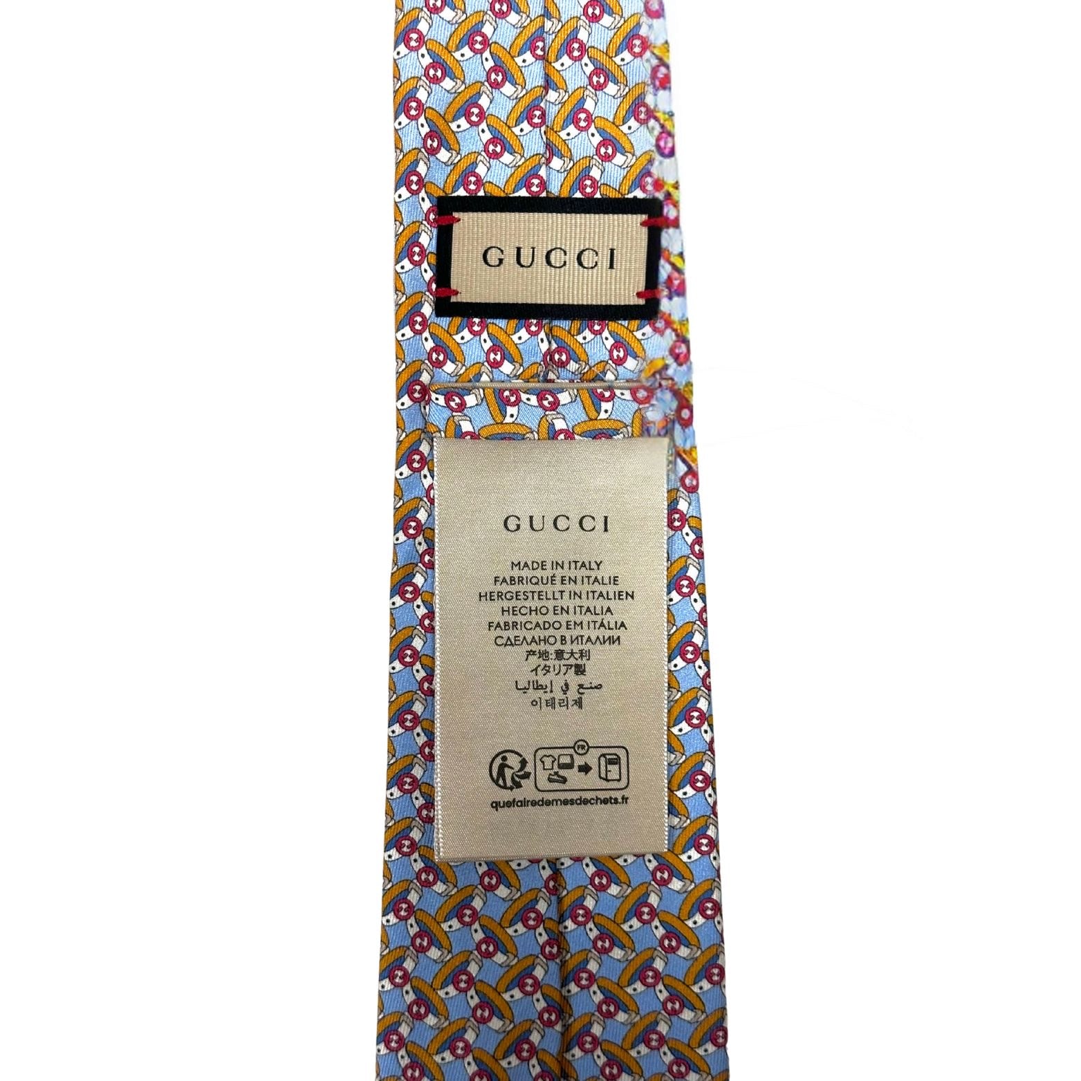 Gucci Silk Tie Multicolor Light Blue
