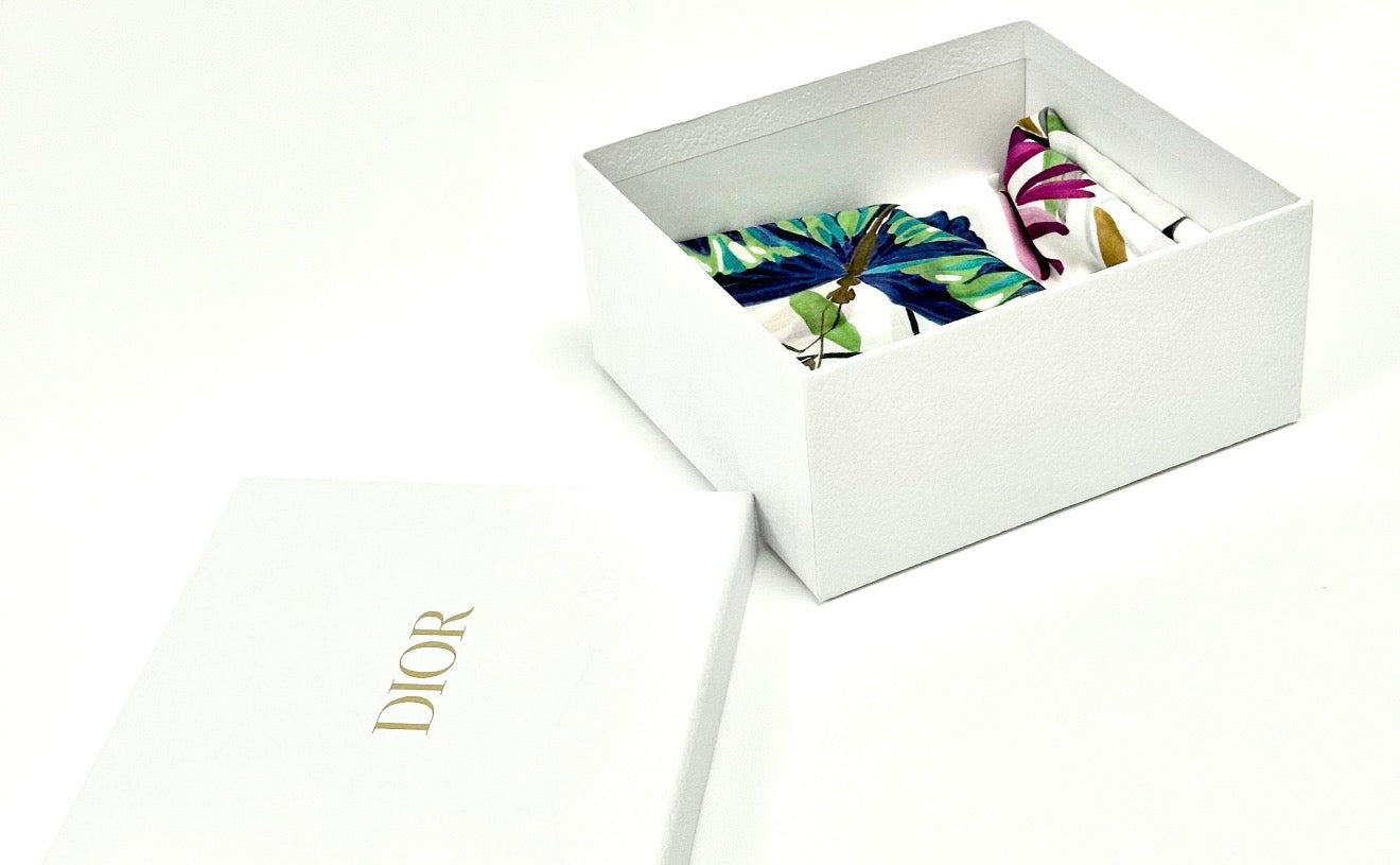 Christian Dior White MultiColor Shawl