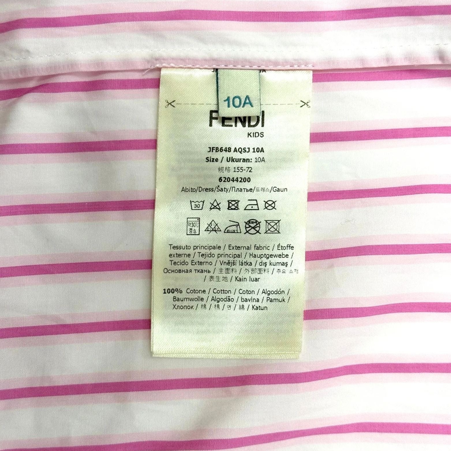 Fendi Striped Cut Out Shirt Dress