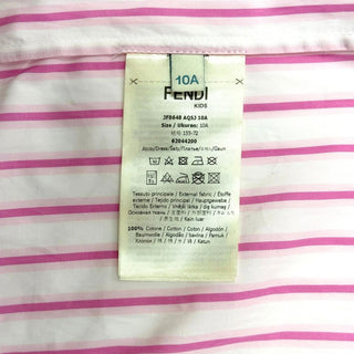 Fendi Striped Cut Out Shirt Dress