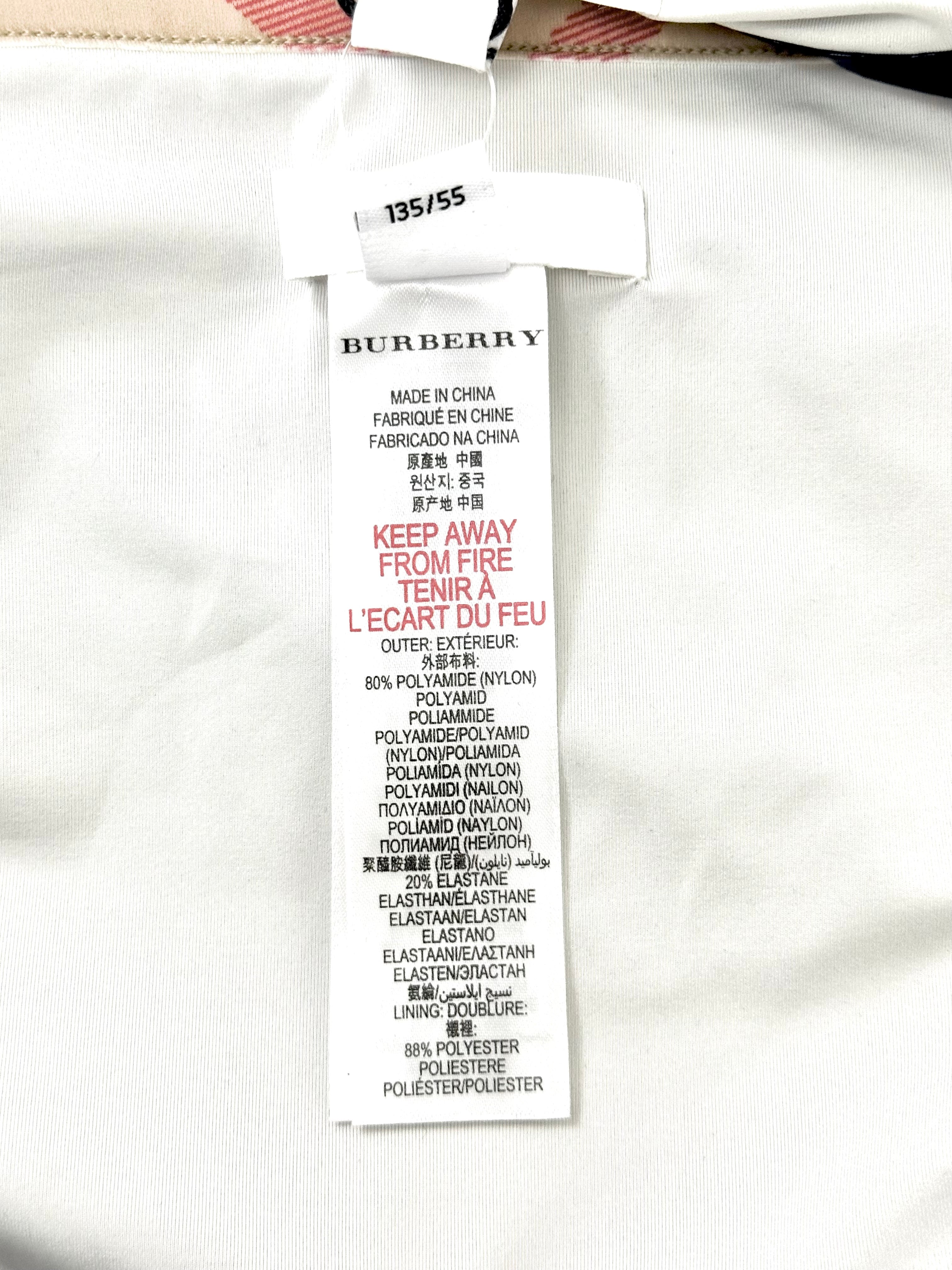 Burberry Navy Blue Classic Design Bikini