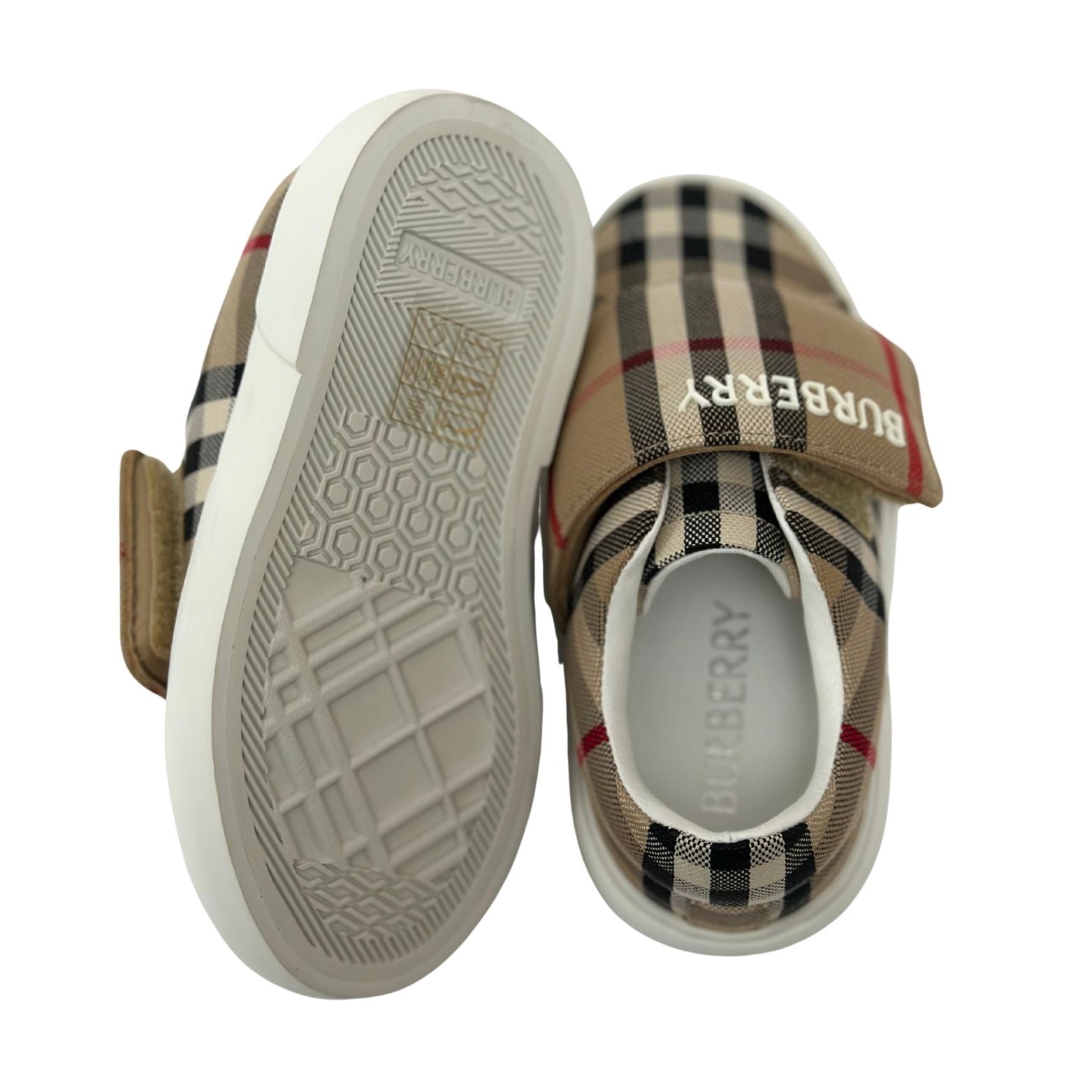 Burberry Check Sandals in Cotton Canvas