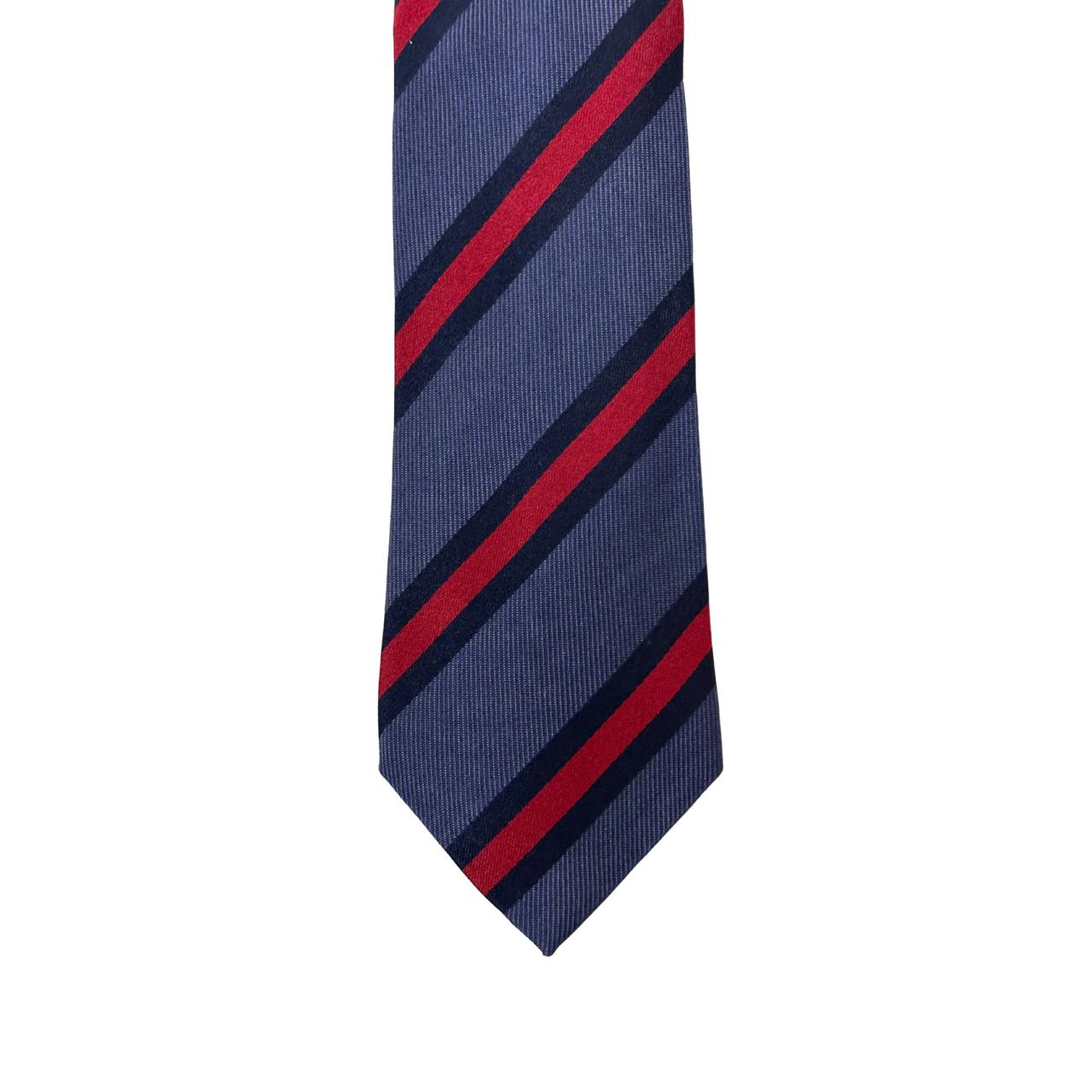 Gucci Stripes Navy/ Red Silk Tie