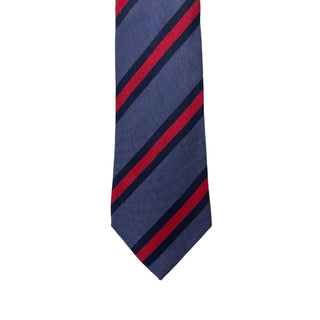 Gucci Stripes Navy/ Red Silk Tie