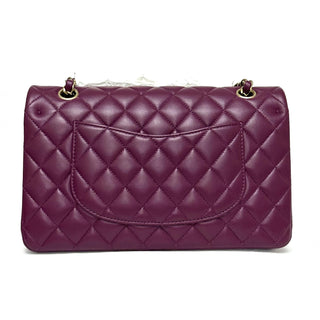 Chanel Medium Double Classic Flap Lambskin Burgundy