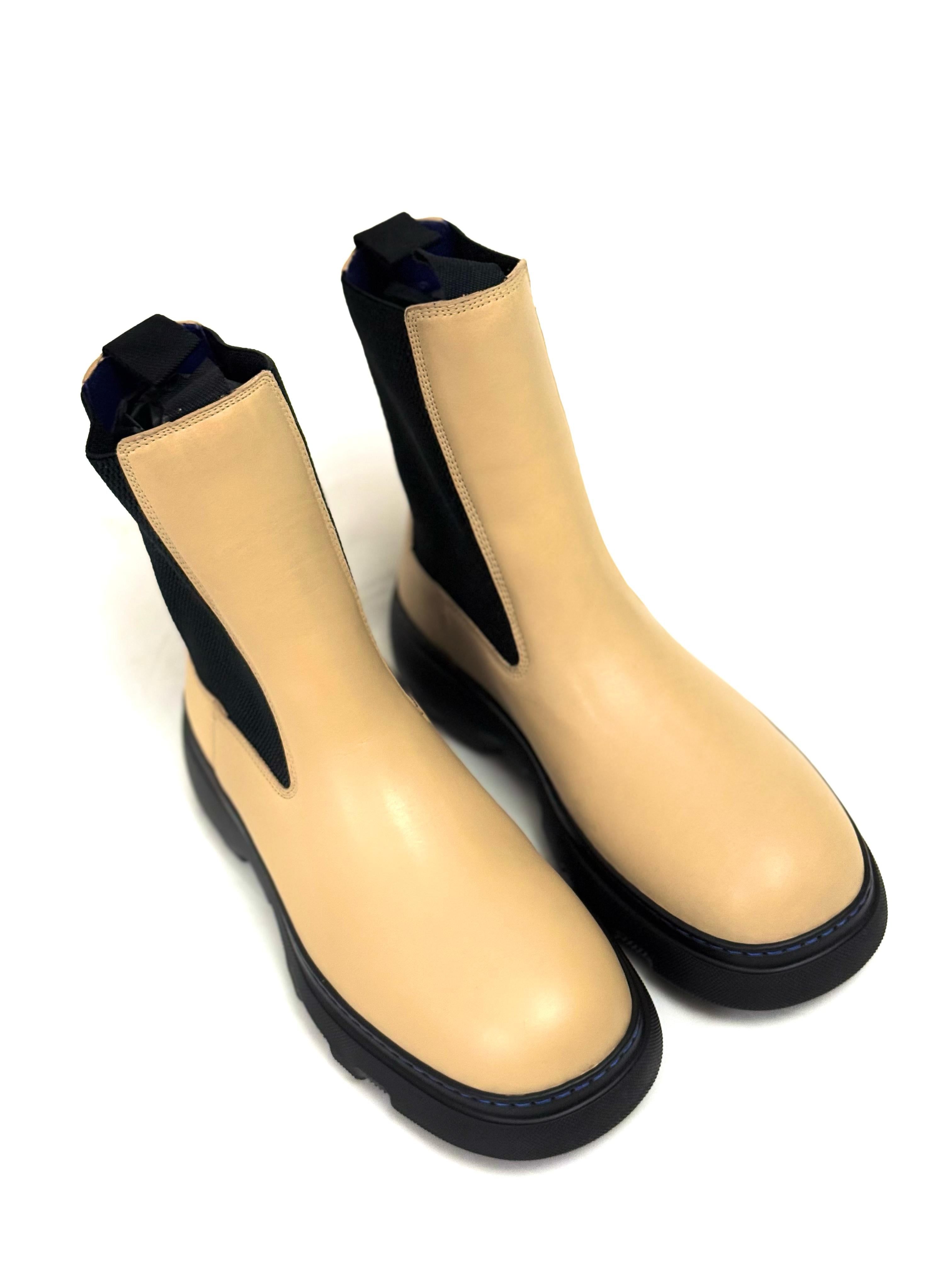 Burberry Chelsea Leather Boots