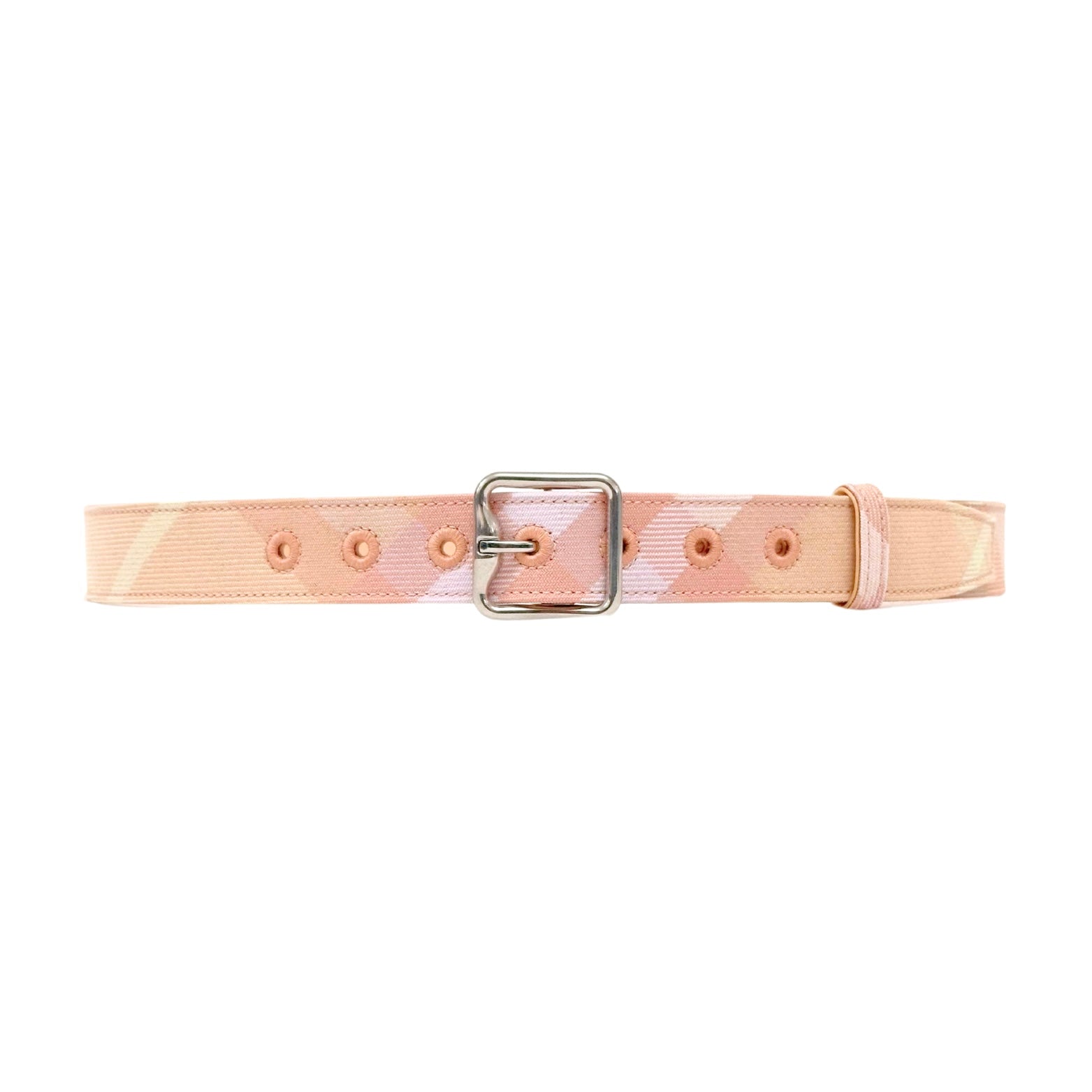 Burberry Peach White Caro Patch Lady Belt