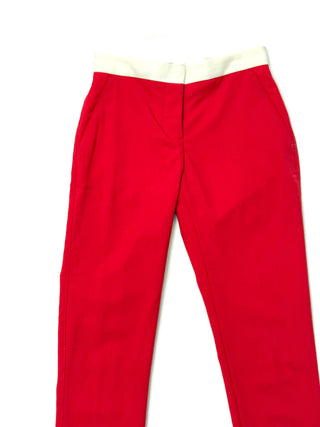 Burberry Two Tone Red Tailored Trousers