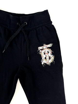 Burberry Black TB Logo Jogger Pants