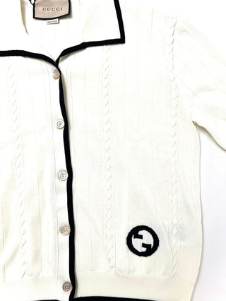 Gucci Beige with Black Cardigan
