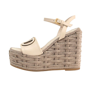 Valentino VLogo Leather Wedge