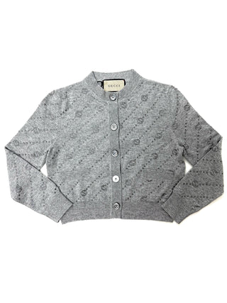 Gucci Cashmere Crystal GG Cardigan