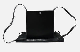 Givenchy Black Patent Calf 4G Logo Square Crossbody