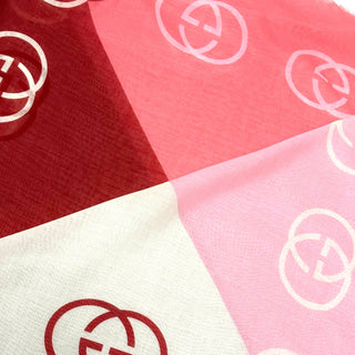Gucci Tri Color Cotton Scarf Red/ Pink