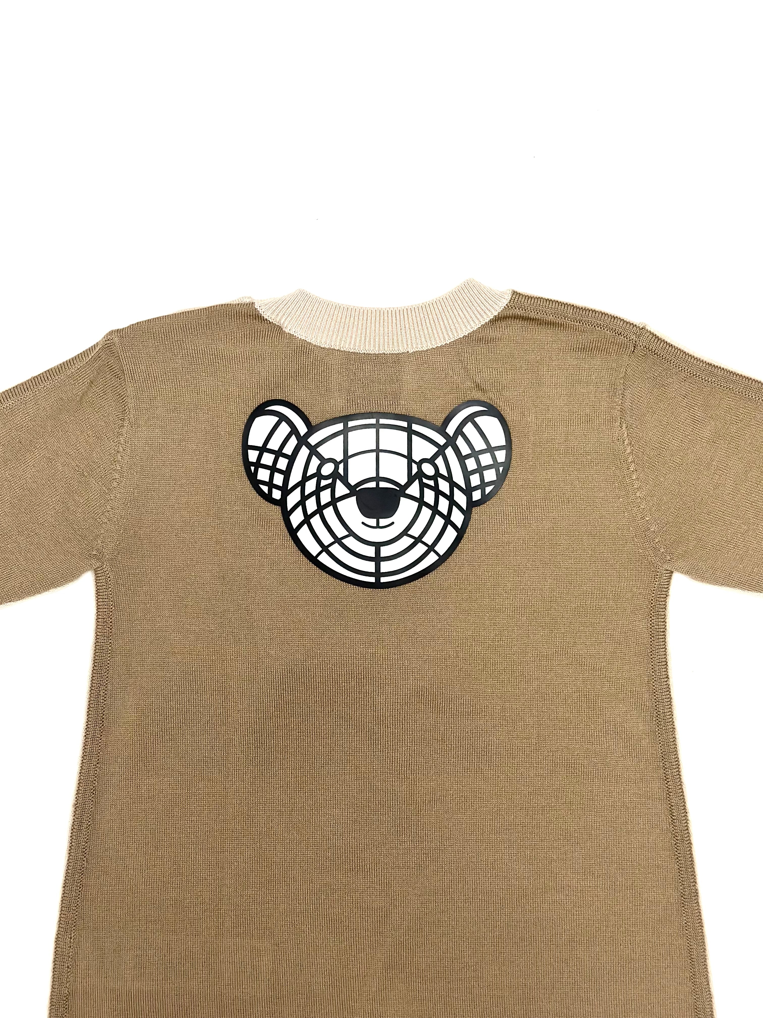 Burberry Iconic Teddy Bear Logo other side Emroidered Name Logo Wool Pullover Dress