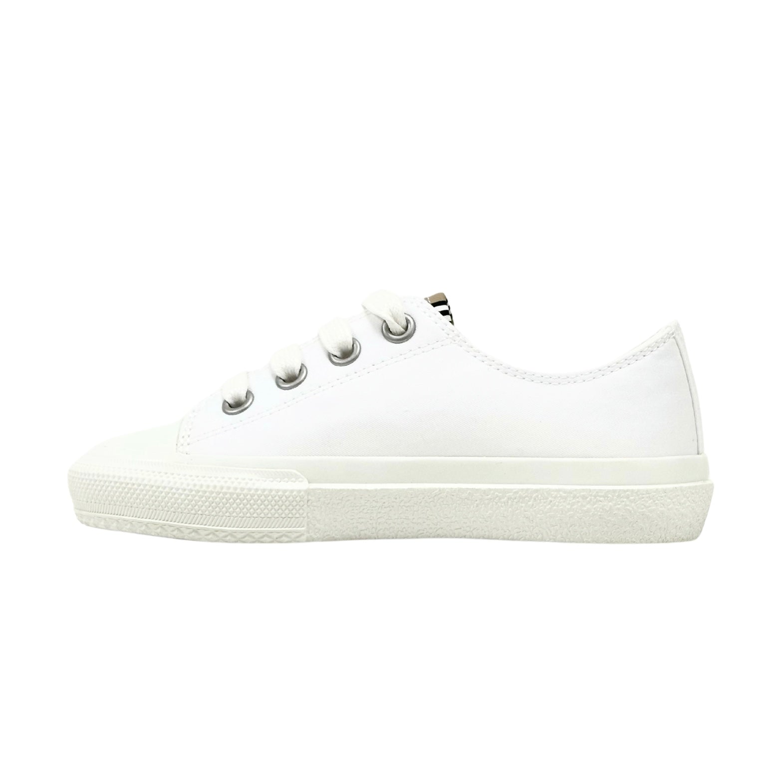 Burberry White Sneakers with Classic Colours Name Logo