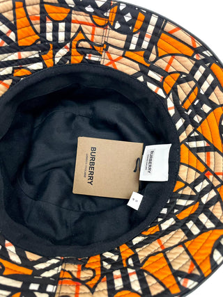 Burberry Orange TB Logo Bucket Hat