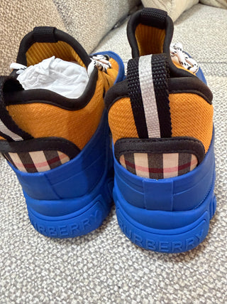 Burberry Kids Yellow Blue Sneakers