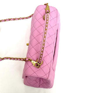 Chanel Coco Top Handle Barbie Pink Large