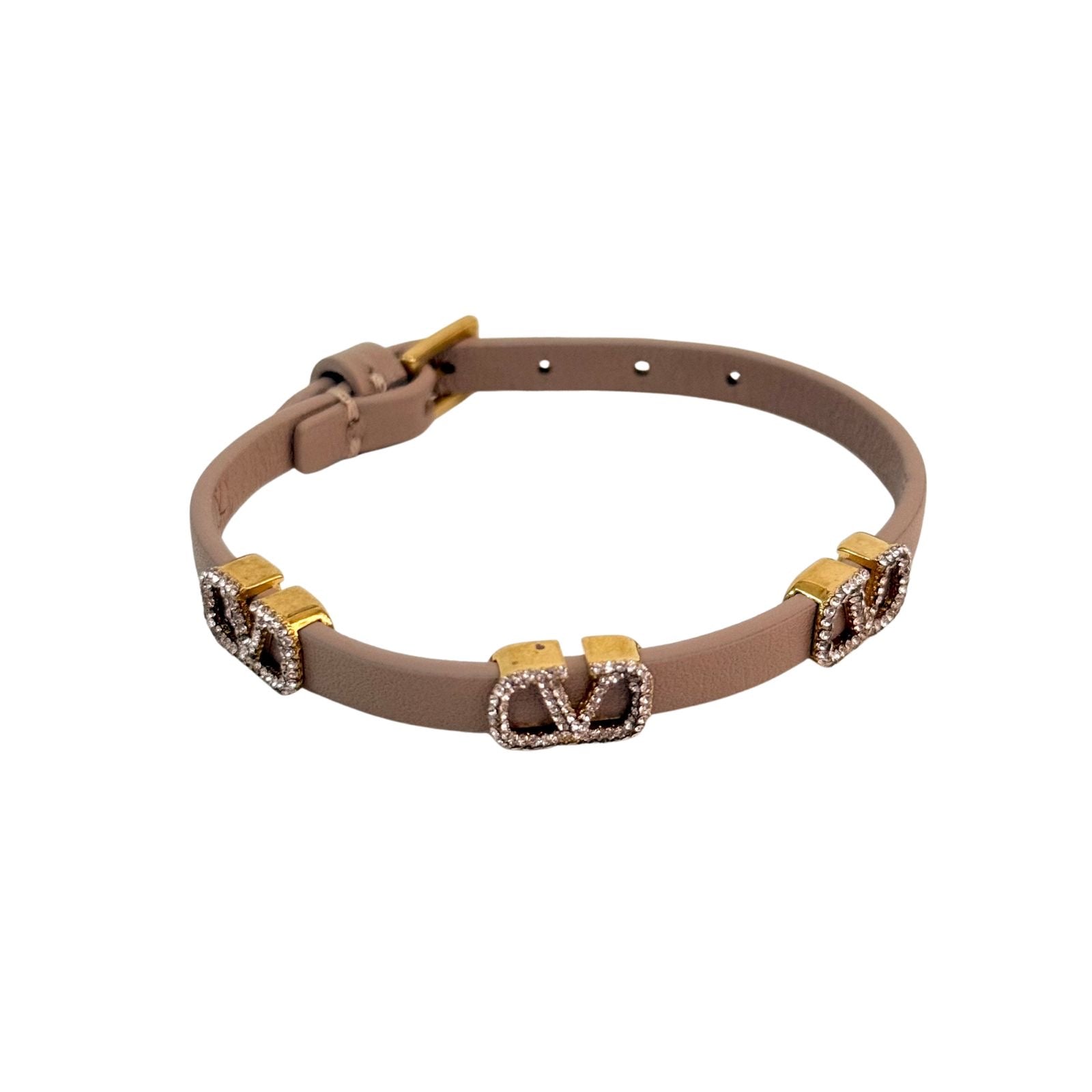 Valentino Garavani VLogo Leather Bracelet