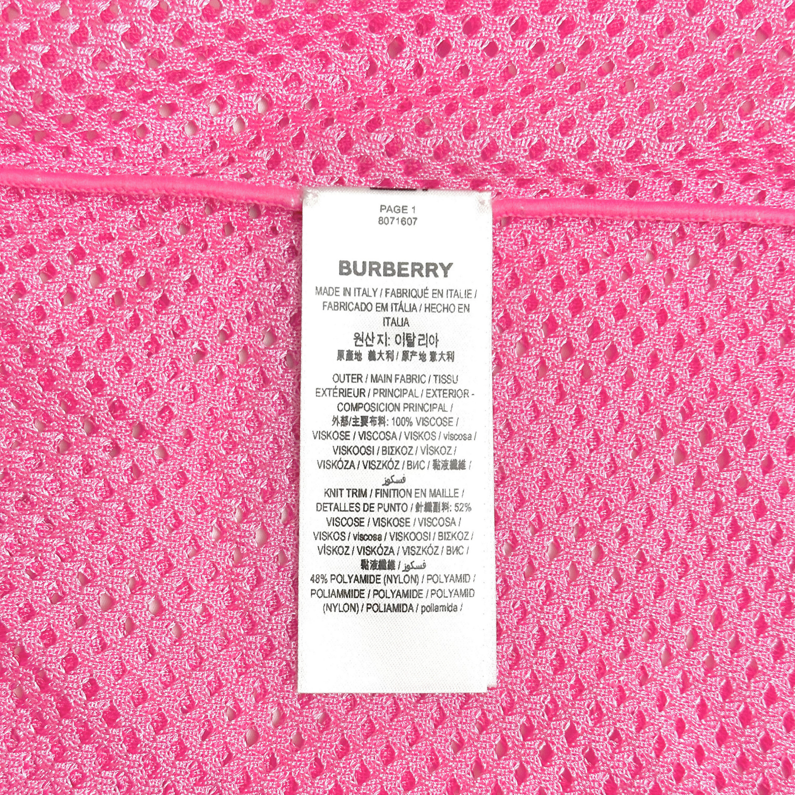 Burberry Pink Mesh Shorts