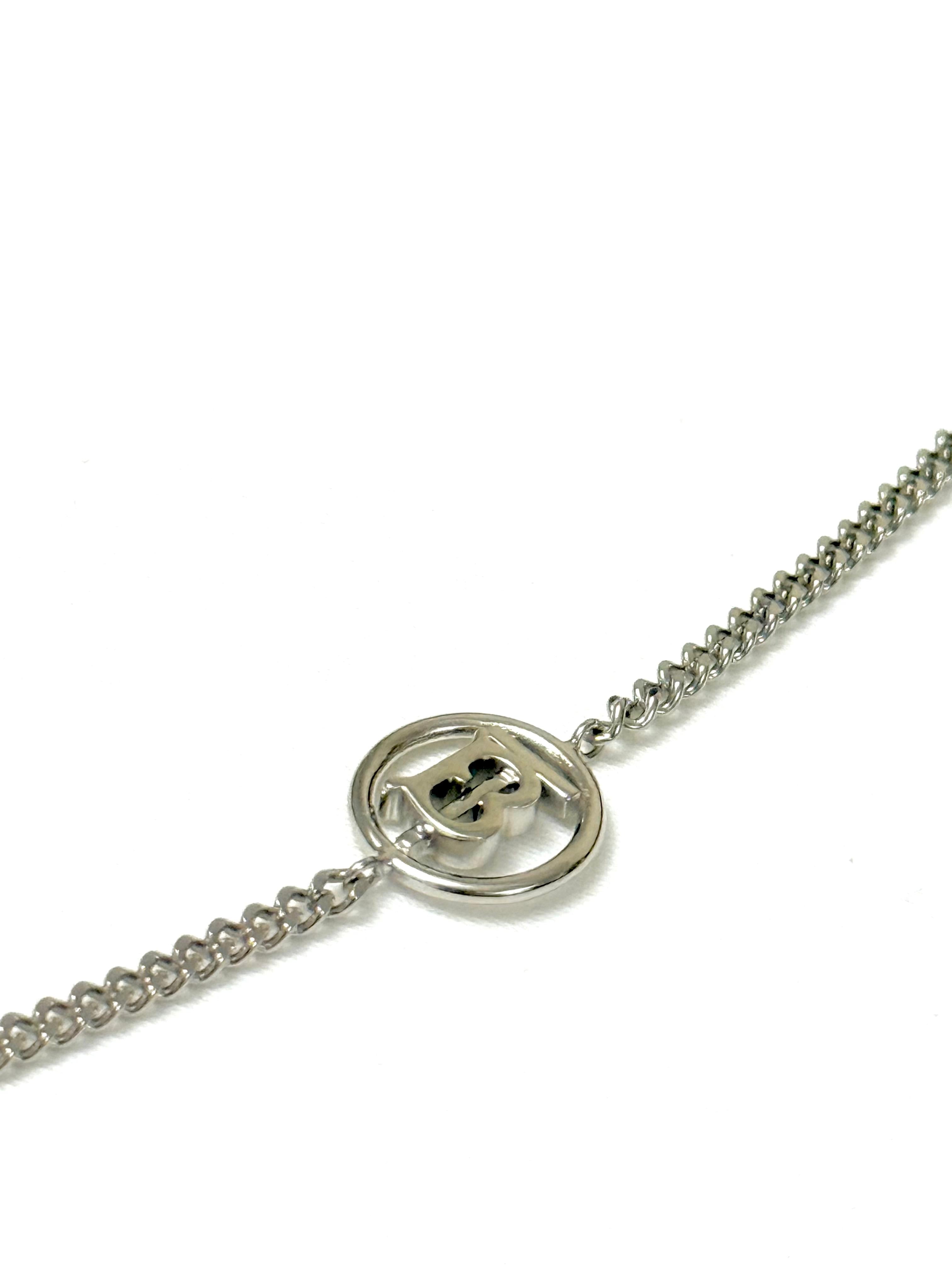 Burberry Silver TB Necklace