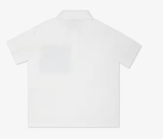 Fendi White Polo Shirt with FF Logo Detail