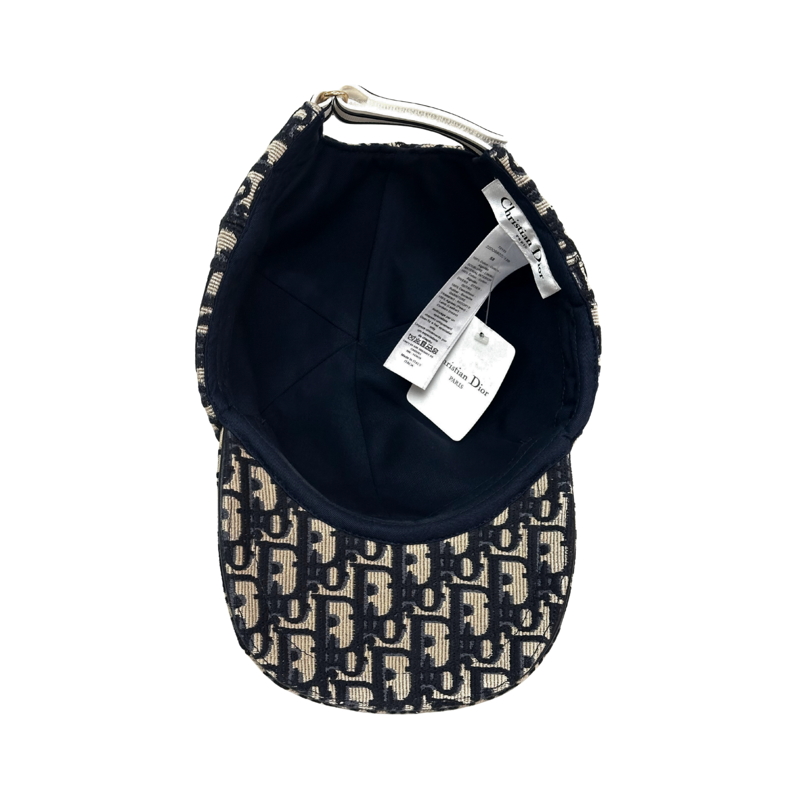 Christian Dior Oblique Navy Baseball Cap