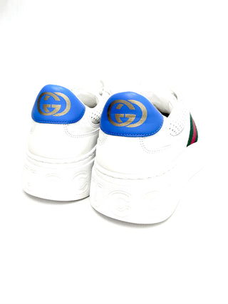 Gucci White Blue GG Sneakers