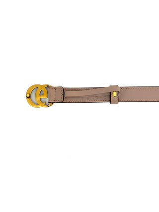 Gucci Leather Belt With GG Gold Buckle