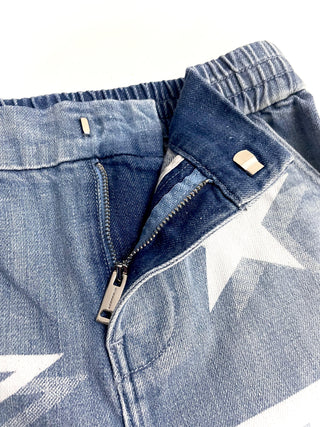 Burberry Denim Elastic Waistband TB Logo Shorts