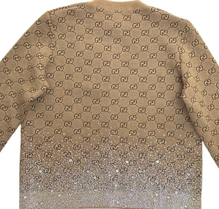 Gucci Brown Cardigan with Crsytal