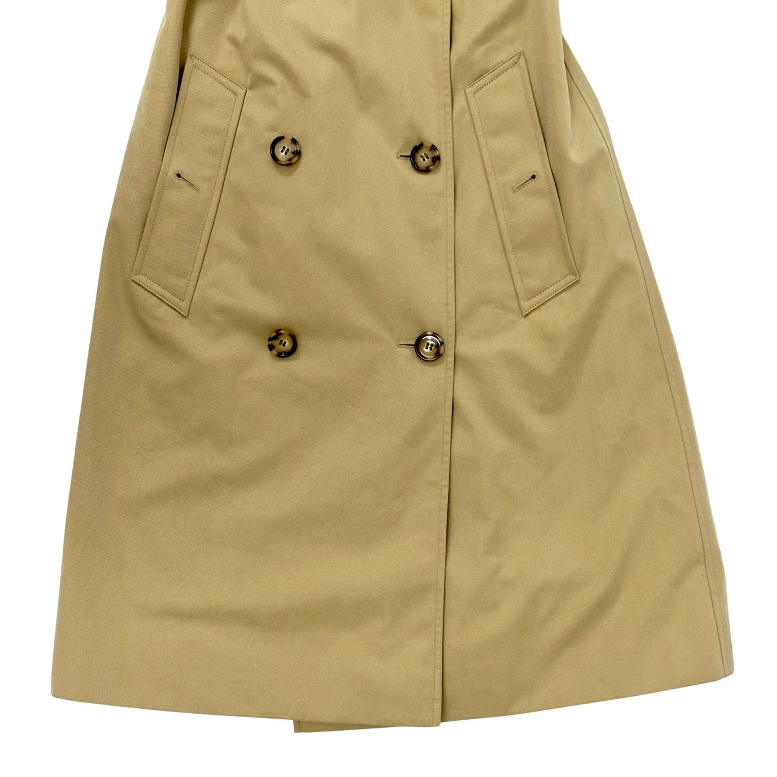 Burberry Sleeveless Cotton Gabardine Trench Coat
