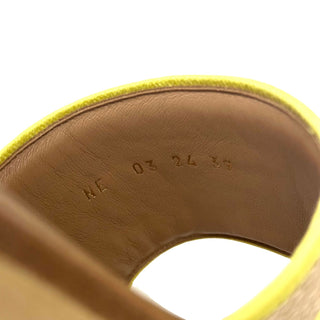 Christian Dior Platform Slides in Natural/ Lemon