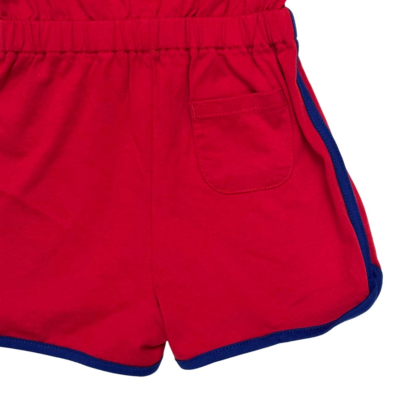 Ralph Lauren Red Polo Logo Playsuit