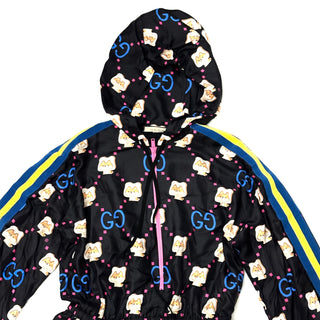 Gucci Long Sleeve Dress Silk Black with GG print