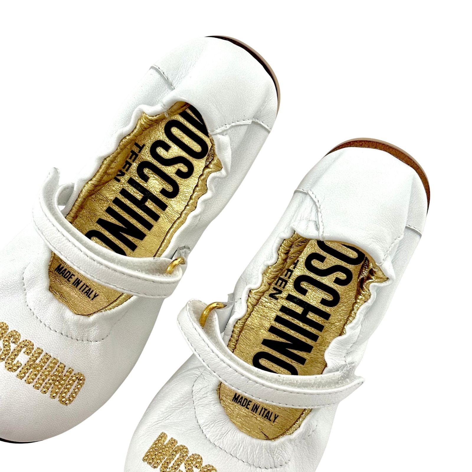 Moschino White Logo Ballerina