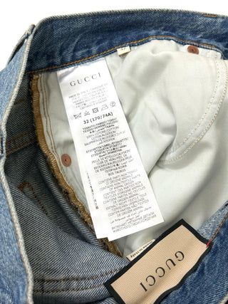 Gucci Denim Jeans With Iconic Horsebit