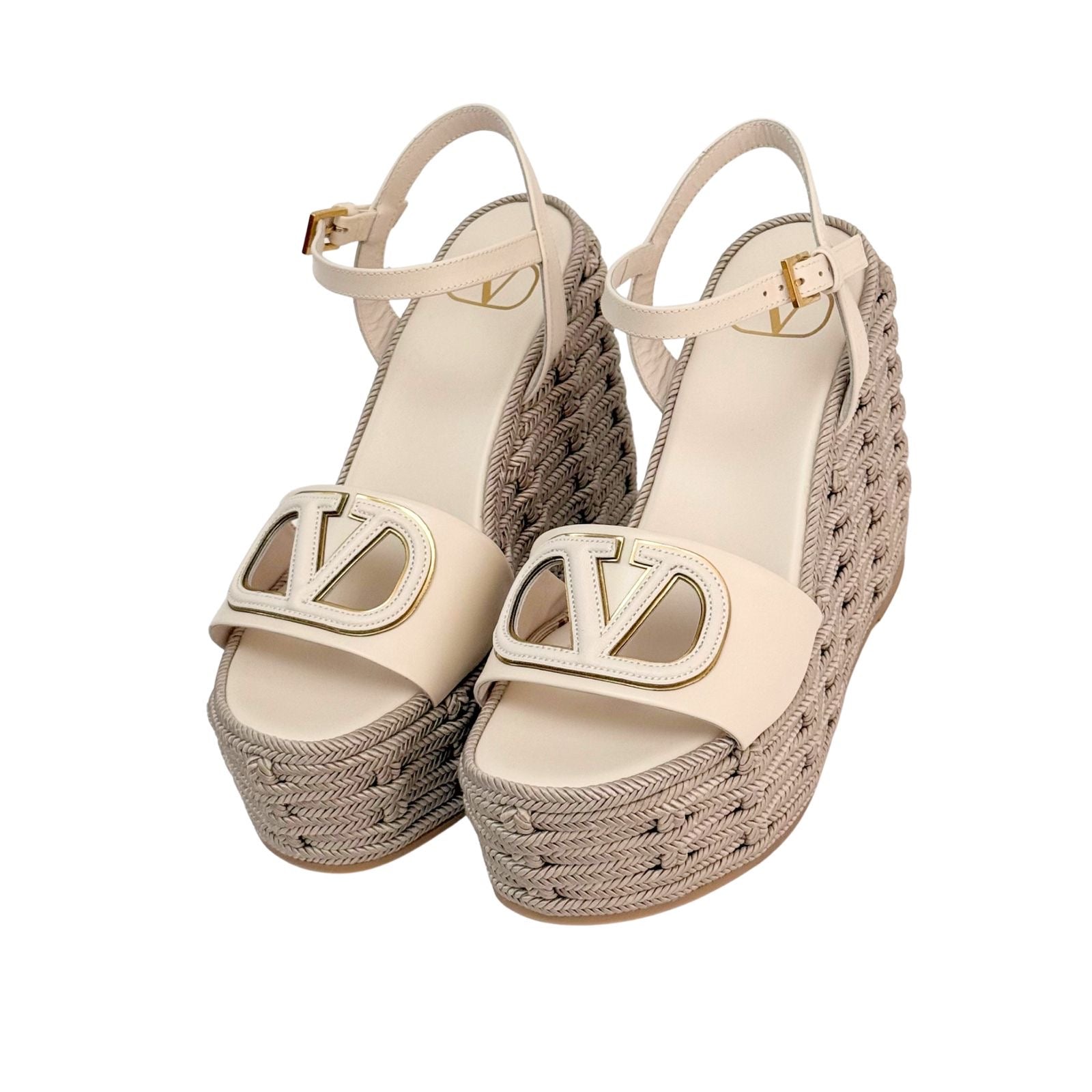 Valentino VLogo Leather Wedge
