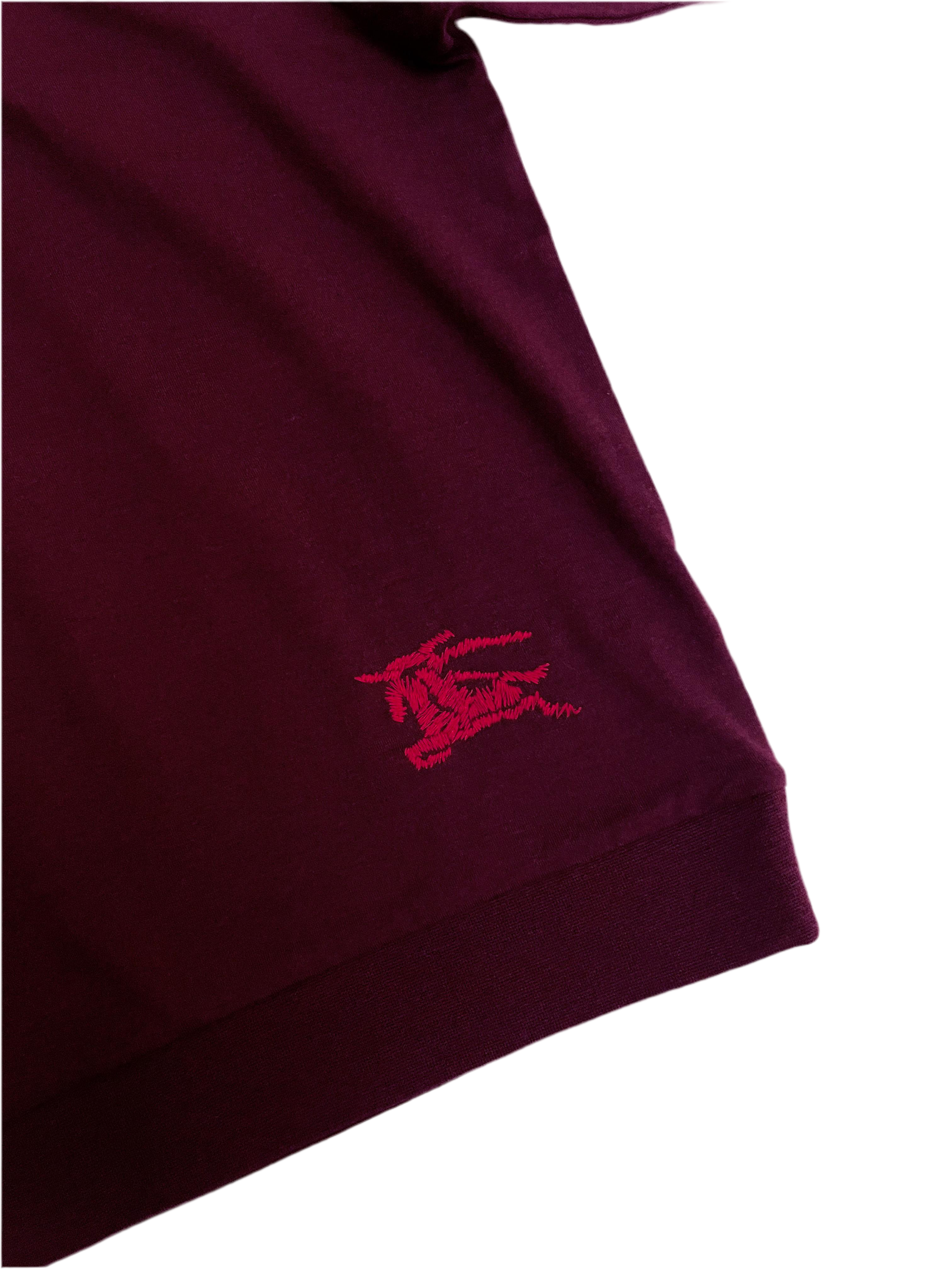 Burberry Maroon Shirt with Red Horse embroidery